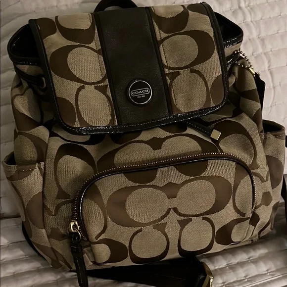 Coach Brown and Tan Backpack - Picture 2 of 6
